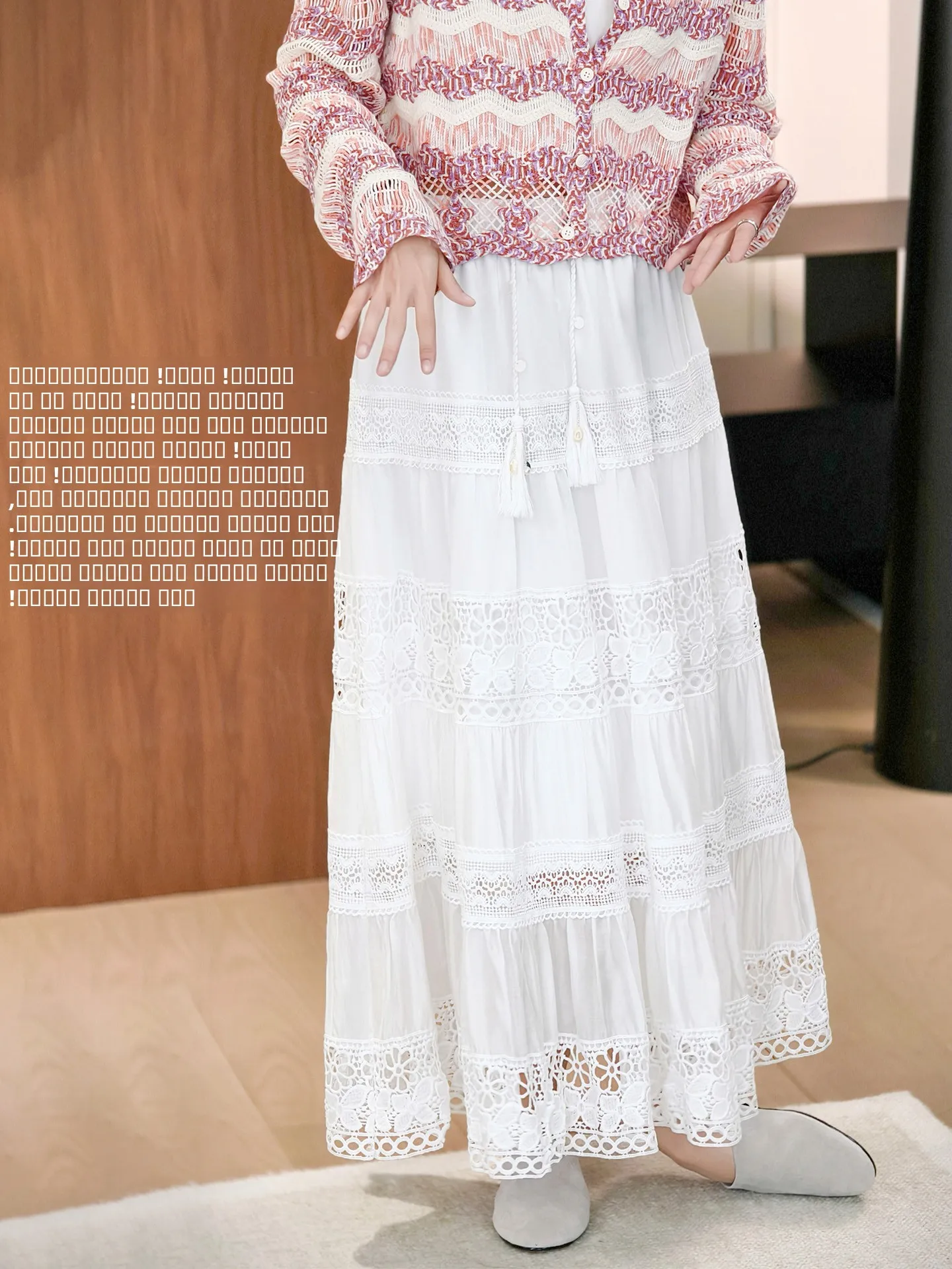 

Юбка для девочек MeiYang: Вышитая кружевная юбка-пэчворк с высокой талией, повседневная, простая, стильная