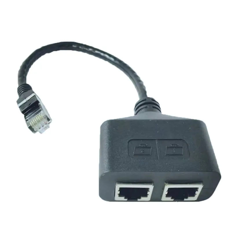 1 шт. Ethernet-сплиттер RJ45 1 «папа» на 2 «мама» LAN Ethernet-кабель-разветвитель кабеля Ethernet-разъем удлинительный кабель