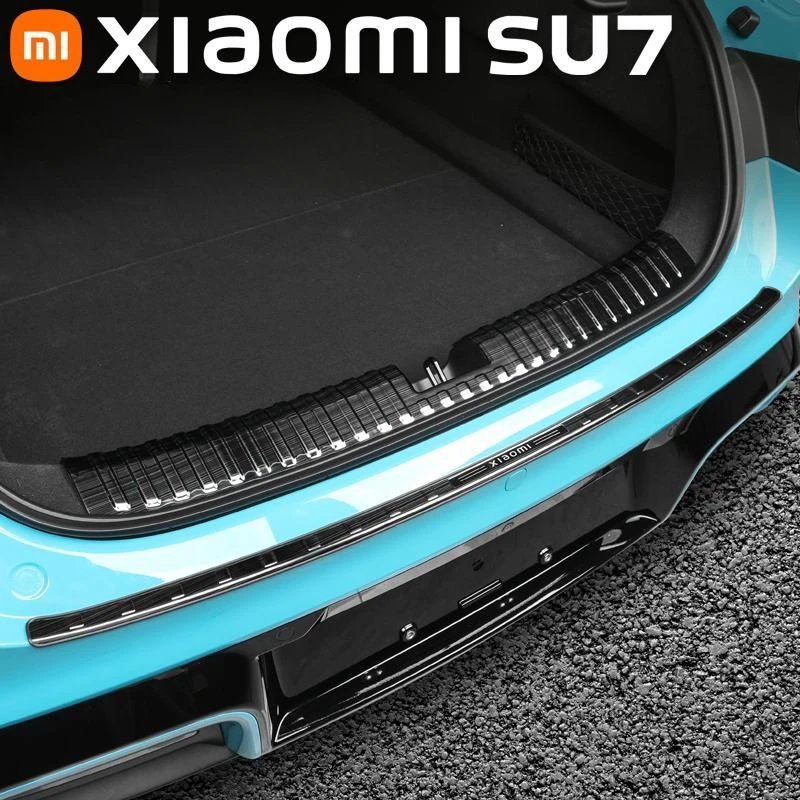 For xiaomi SU7 Pro MAX Accessories 2024 Stainless Trim Car Rear Trunk Protector Plate Anti Hit/Dust sill Cover