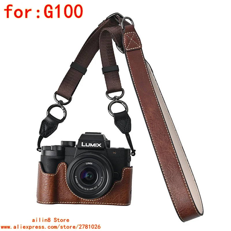 LUMIX G100 THE NORTH FACE カメラケース付きセット For Panasonic Lumix DC-G100 S9 PU Camera Bag Shell, Face Clip