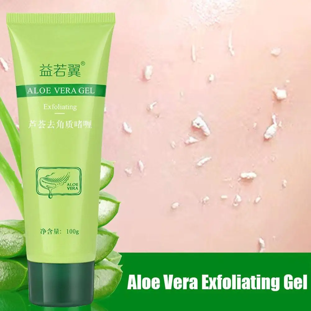 Aloe Vera Scrub esfoliante Gel detergente delicato sfregamento massaggio corpo tesoro fango crema esfoliante 100g Q1C5