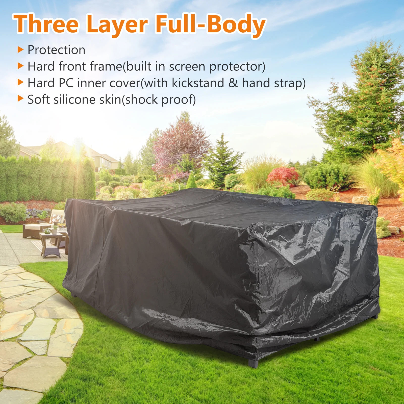 Patio Garden Furniture Covers 210D Heavy duty Waterproof Cover For for Outdoor  Sofa Table Chair Anti-UV Against Rain Snow