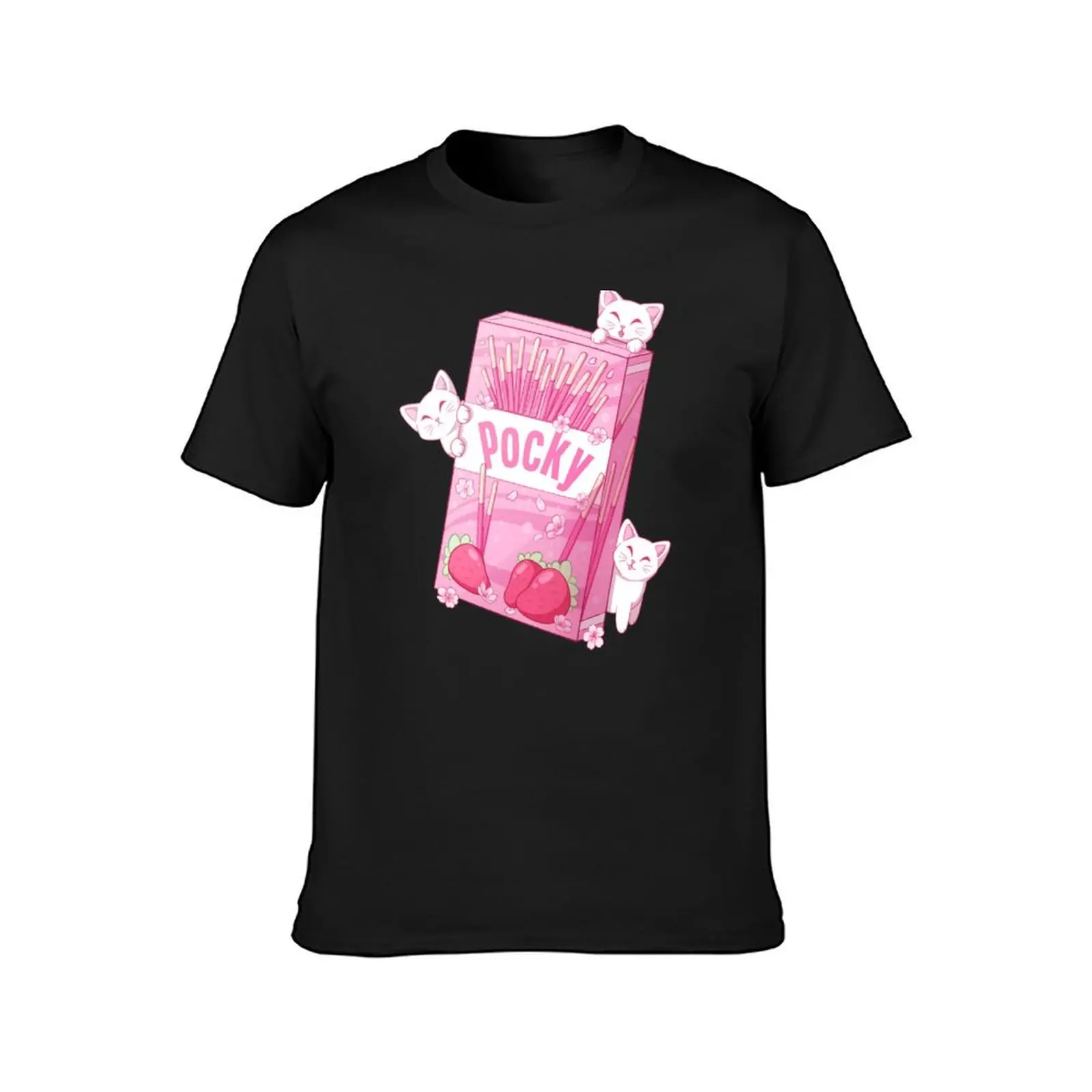 Strawberry Pocky T-Shirt customizeds Blouse kawaii clothes sweat shirts, men