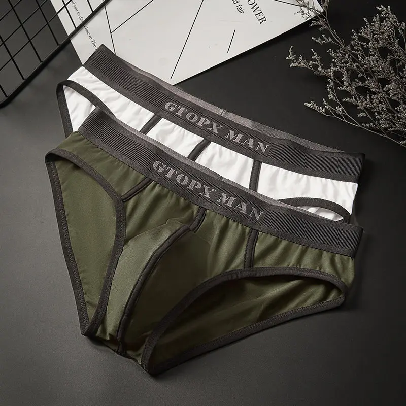 Men's Underwear Low Waist Sexy Cotton Breathable Big Bag Briefs Fitness Sports Mens Panties Gay Boxershorts Men Shorts Lingerie