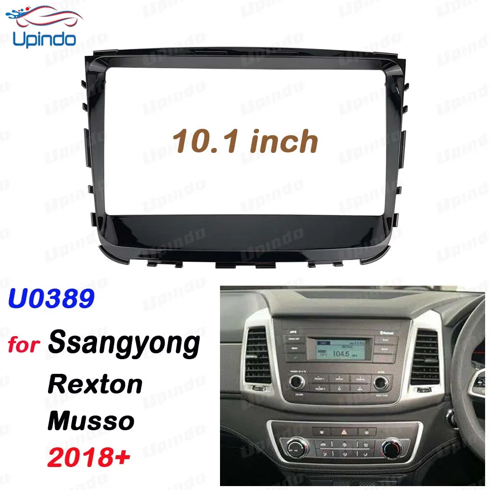 

Автомобильный радиоприемник 2 Din 10,1 дюйма, установка DVD GPS Mp5, пластиковая панель Fascia Для Ssangyong Rexton Musso 2018 + комплект крепления для приборной панели