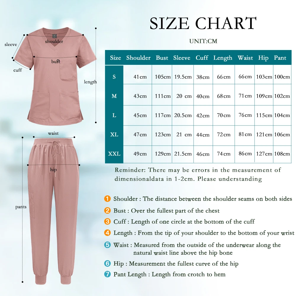 Hospital Uniform Nurse Accessories Quick Drying Doctor Uniforms Joggers Sets Medical Nursing Scrub Elastic Uniform Suit Workwear