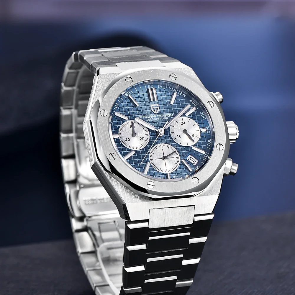 2024 PAGANI DESIGN Quartz Watch 40MM Luxury Business Sapphire Stainless Steel 200M for Men Reloj Hombre PD1707 Waterproof Watch