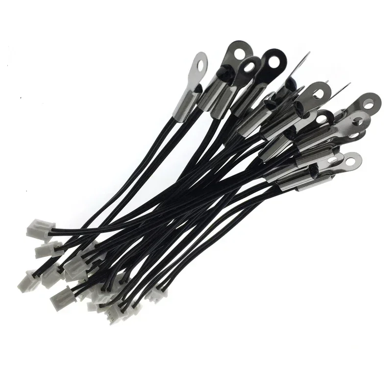 10pcs Temperature Sensor Line Ear Surface Mount Aperture 3.2mm 100k B Value 3950  9cm XH2.54- 2P Plug  NTC Thermistor