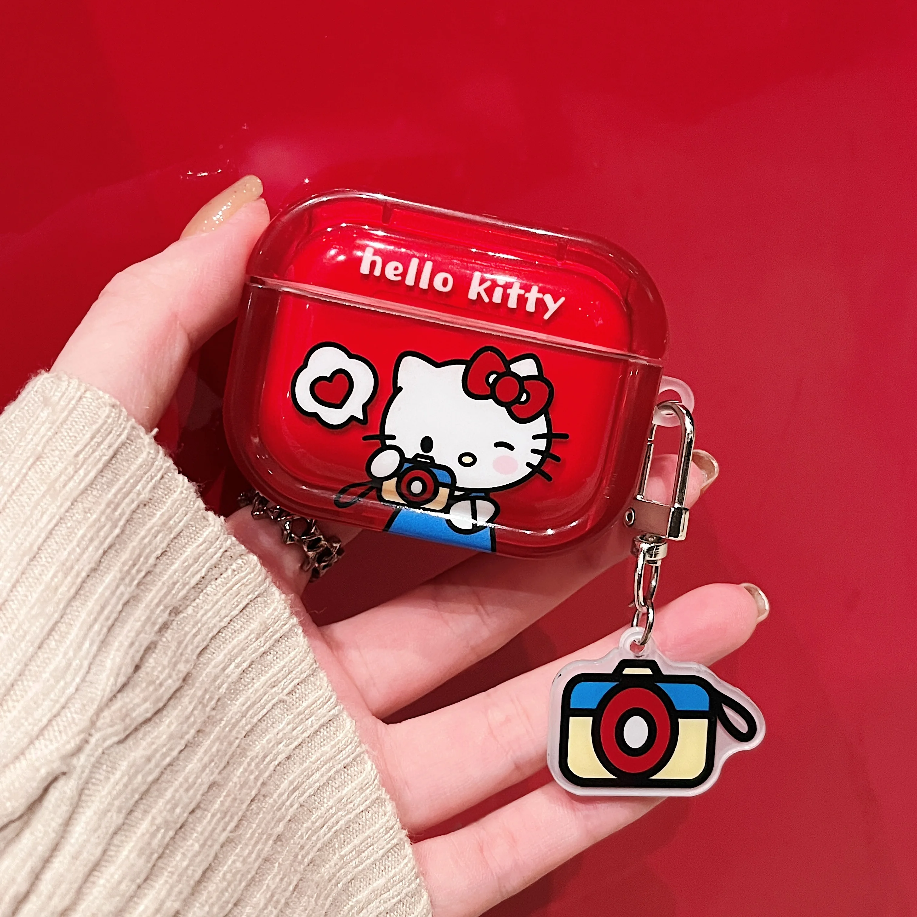 Weihnachts geschenk Kopfhörer abdeckung, Kawaii Sanrio Cartoon Hallo Kitty Animation, cool, Anti-Drop, für Airpods 4 Fall 1, 2, 3, Pro,Pro2