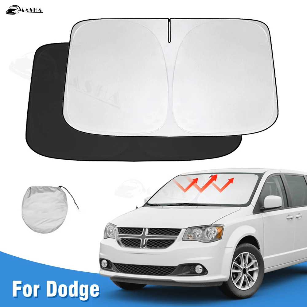 Pára-brisas para Dodge Caravan, Mini Van, Pára-sol, Protetor de Viseira, Blocos Dobráveis, Raios UV, 2008-2018, 2019, 2020