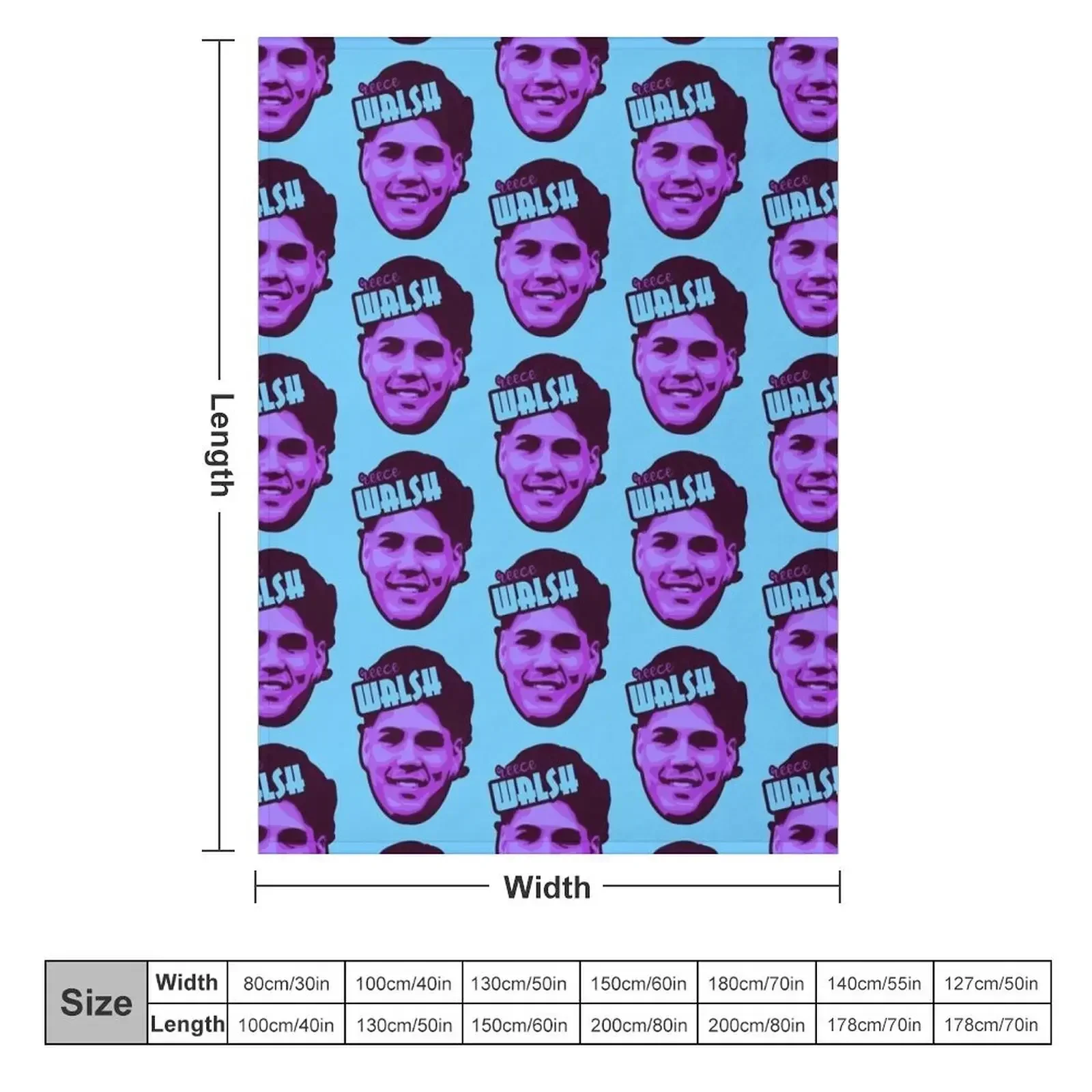 Reece Walsh NRL Rugby League Throw Blanket Baby Decorative Throw Blankets For Baby Soft Plaid Blankets