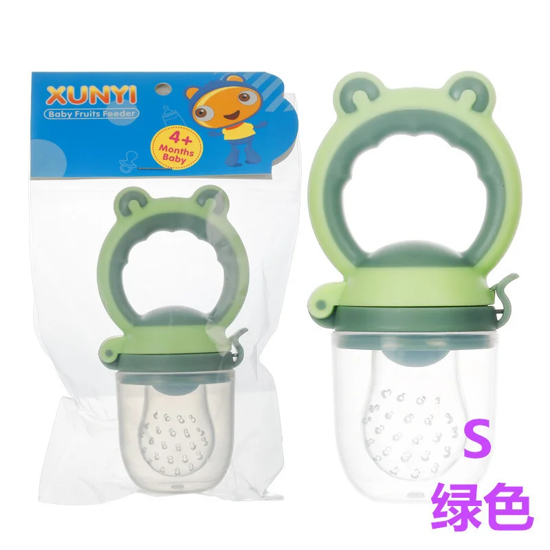 Frog Head Bites Fruit and Vegetable Food Fruit Bite Bag Baby Eats Fruit Complementary Device Elevator