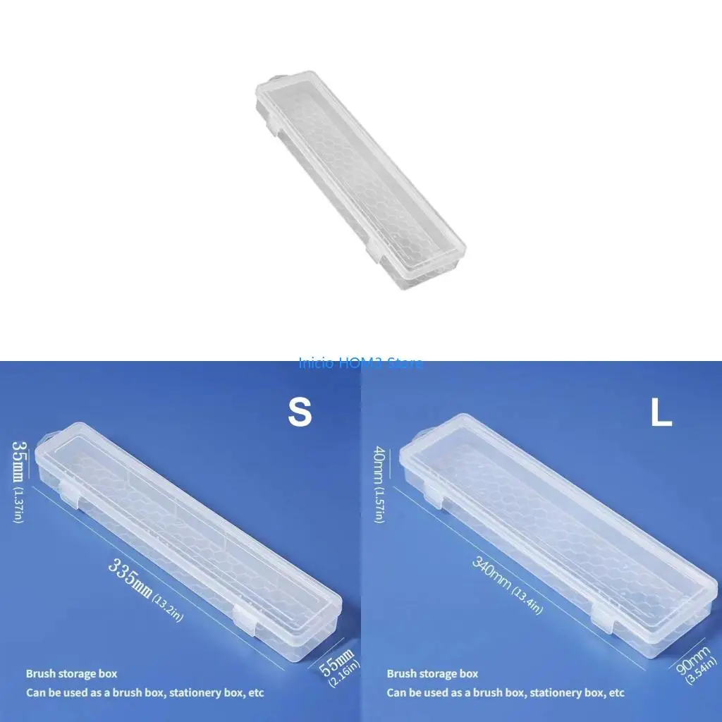 A5YD Transparent Storage Box Plastic Large Capacity Pencils Case Multifunctional Pen