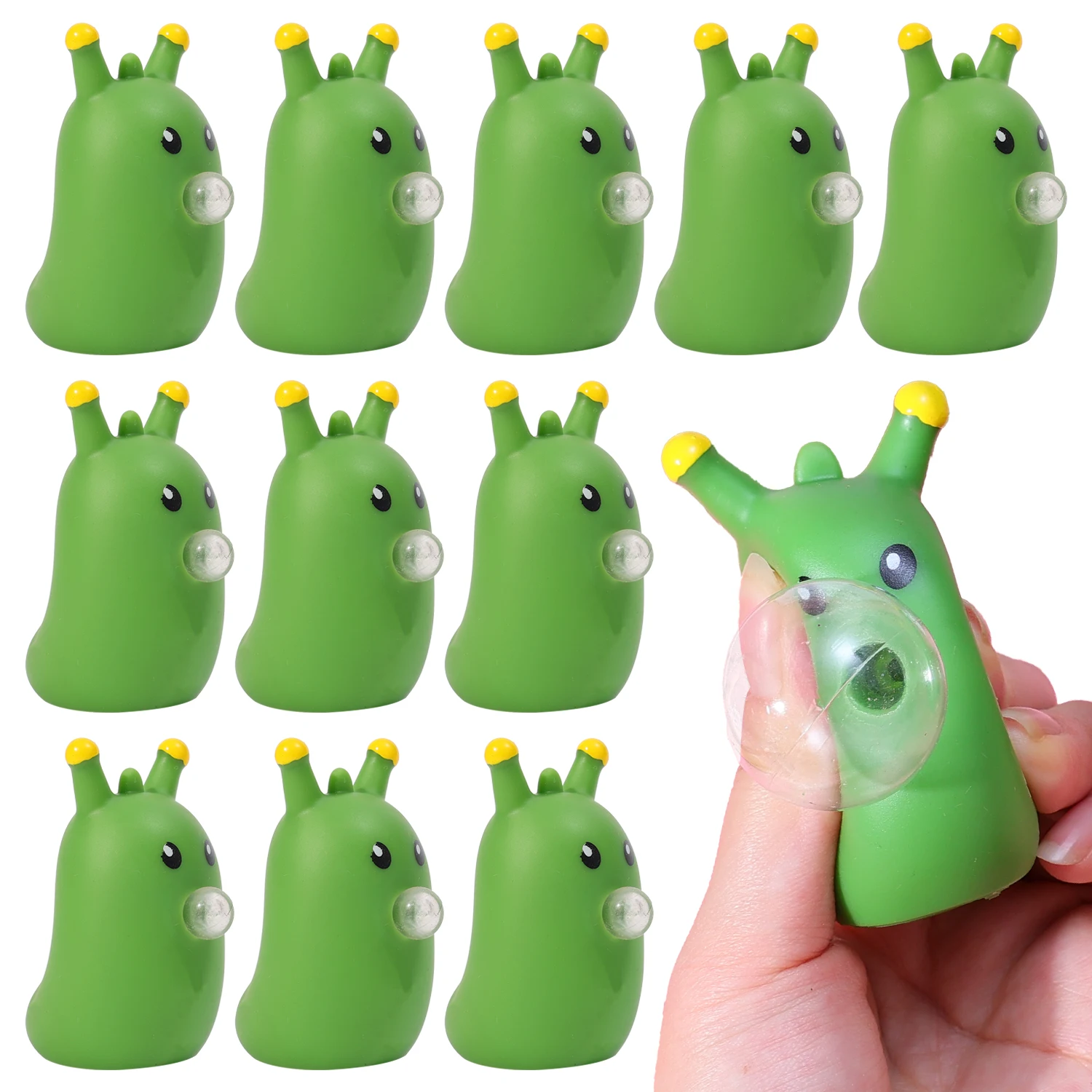 Children's Elastic Bubble-spitting Toys Finger Pinch Squeeze Vegetable Worms Cute Pressure Pinch Toy Relieve Stress Sensory Toys