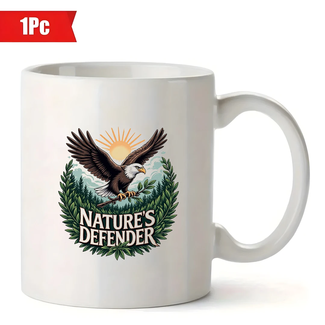11oz Cup + Nature Guardian Emblem + Eco-friendly Theme Cup + Kids Cold & Hot Drink Cup - Christmas Gift for Family & Office