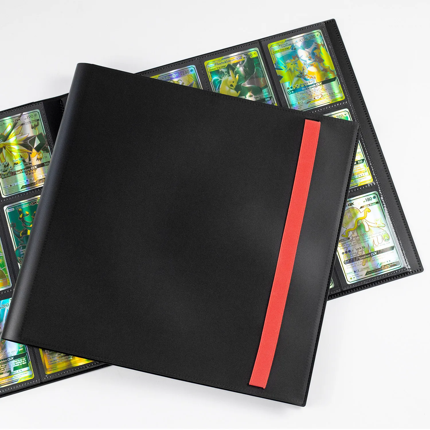 12-Pocket 480 Slots Strap Card Binder Polypropylene for Yu-Gi-Oh Ultraman Pokemon Trading Card Album Photocard Photo Album