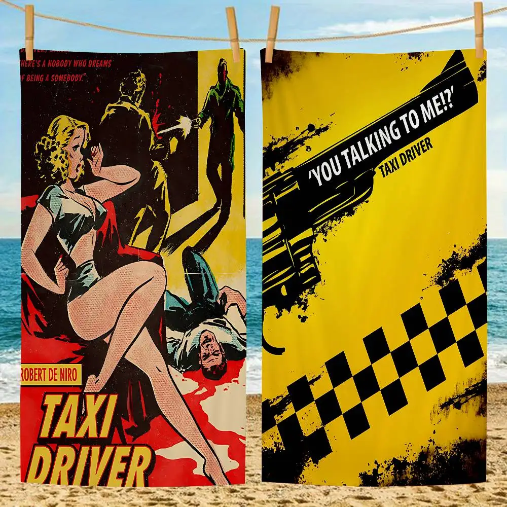 TAXL DRIVER Microfiber Printed Beach Towel Mountain Climbing Yoga Beach Swimming Running Absorbent Soft Towel