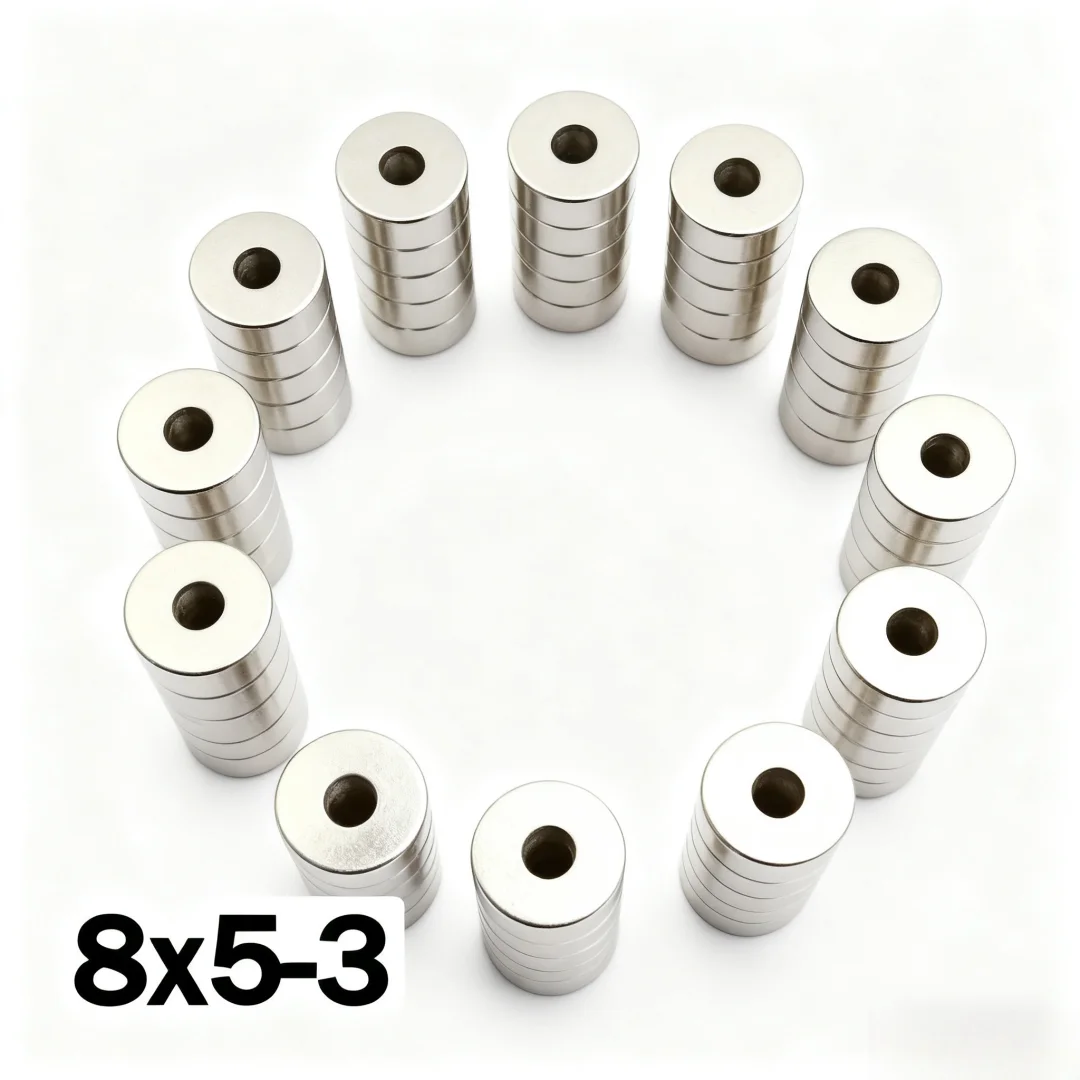 8x5-3mm Super Strong Magnet N35 Round With Holes Magnetic NdFeB Neodymium Magnet Powerful Disc imanes Refrigerator Magnets