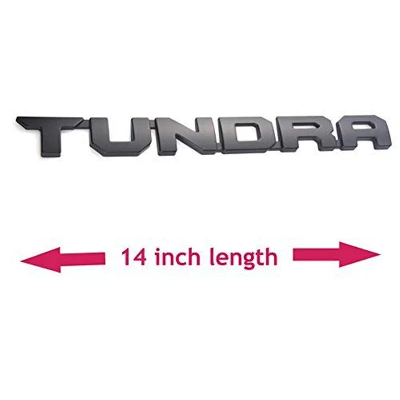 Car Rear Trunk Emblems 3D Logo Tailgate Decal Replacement Stickers for Toyota -Tundra 2000-2019 (Matte Black ) 6 PCS BLACK SET - view 5