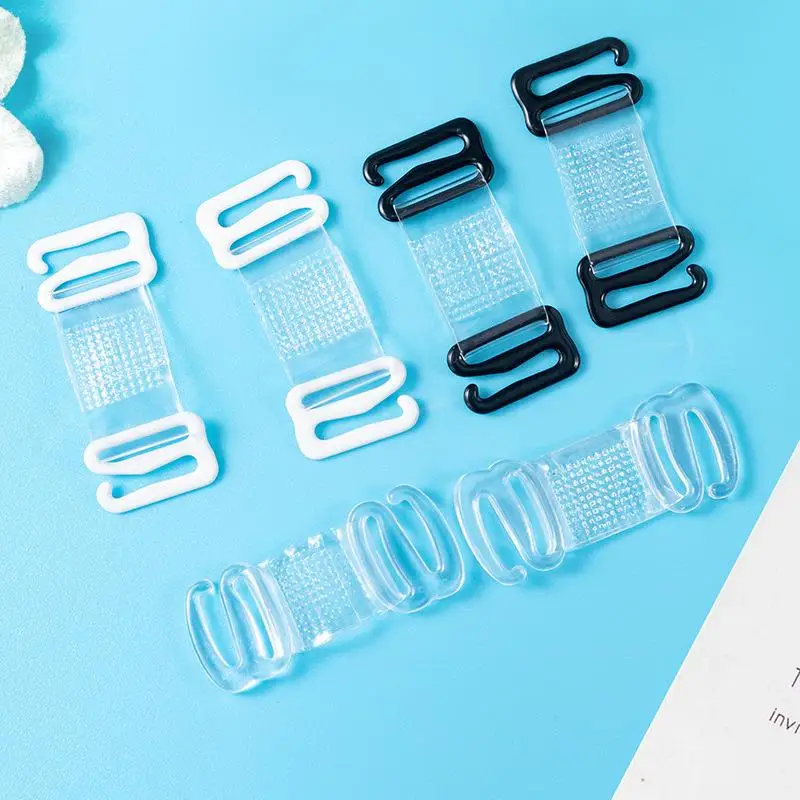 Transparent Silicone Adjustment Bra Strap Extended Underwear Band with Anti-Slip Feature Heart Buckle for Comfortable Wear