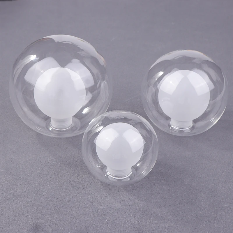 HOT! Ball In Ball G9 Globe Glass Shade Replacement Clear White D80mm D100mm D120mm Fitter Opening Lampshade G9 Cover