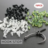 70pcs Carp Fishing Accessories Fishing Hook Stop Beads Bait Boilie Ring Swivel Stopper For Ronnie Hair Rig Rubber Fishing Tackle