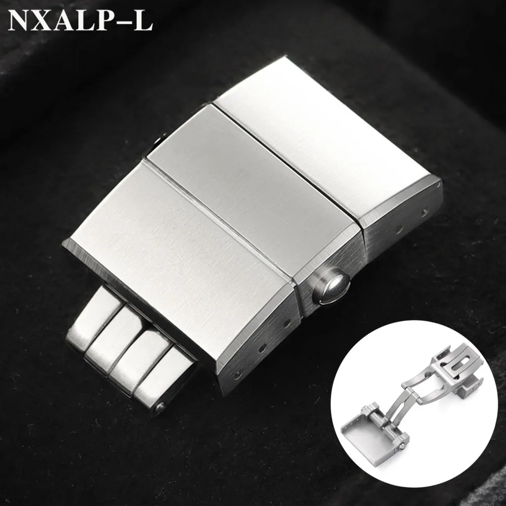 20mm 시계줄 버클 울리세 나르딘 아테네용 접이식 버클 고무 실리콘 시계줄용 316 스테인리스 스틸 버터플라이 클라스프