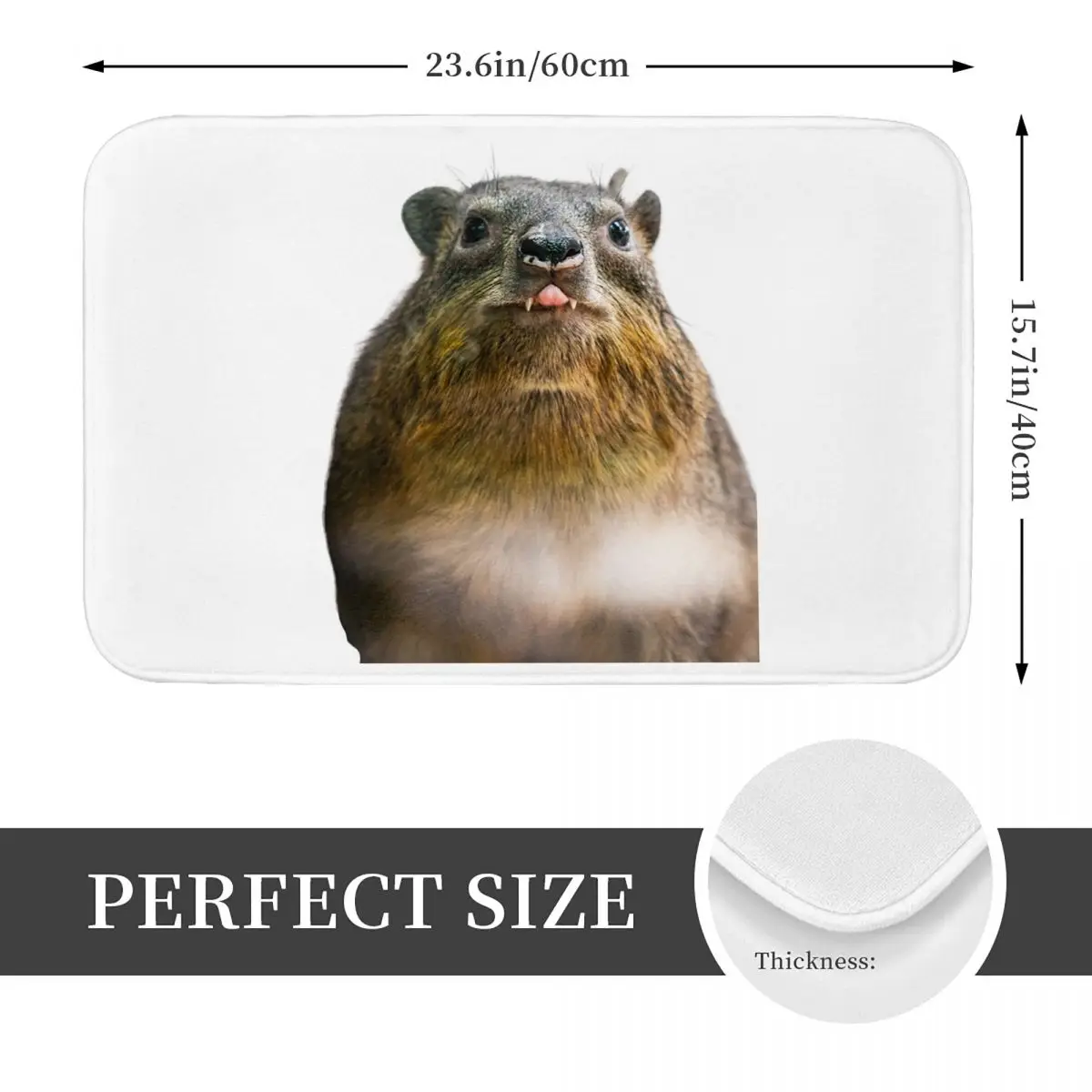 Rock Hyrax Photo Vampire Potato Anti-slip Doormat Floor Mat Washable Carpet Rug for Kitchen Entrance Home Bedroom Footpad Mats