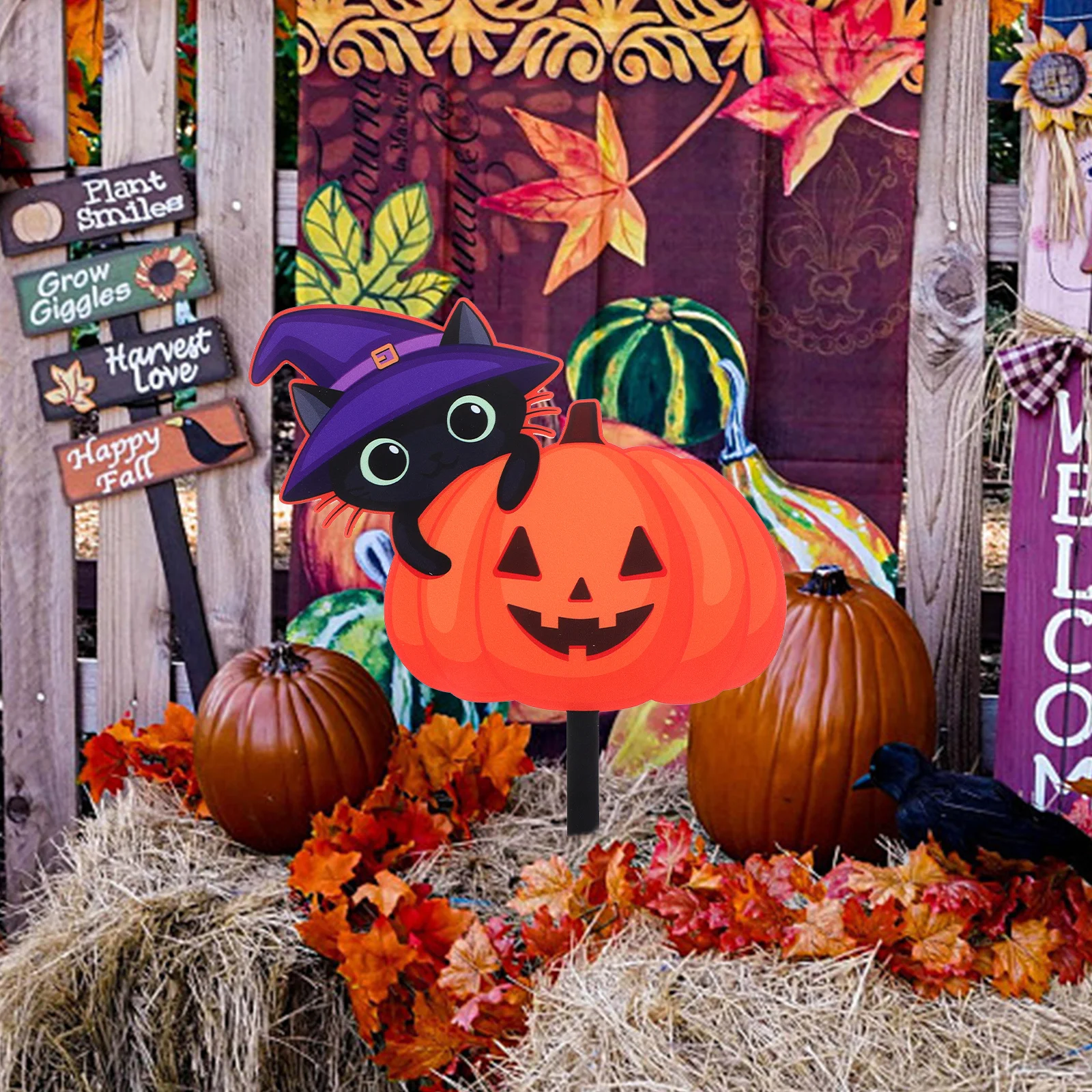 

Yard Decorations Halloween Halloween Advertising Boards Acrylic Stake Signs Outdoor Garden Party Lawn Holiday Props