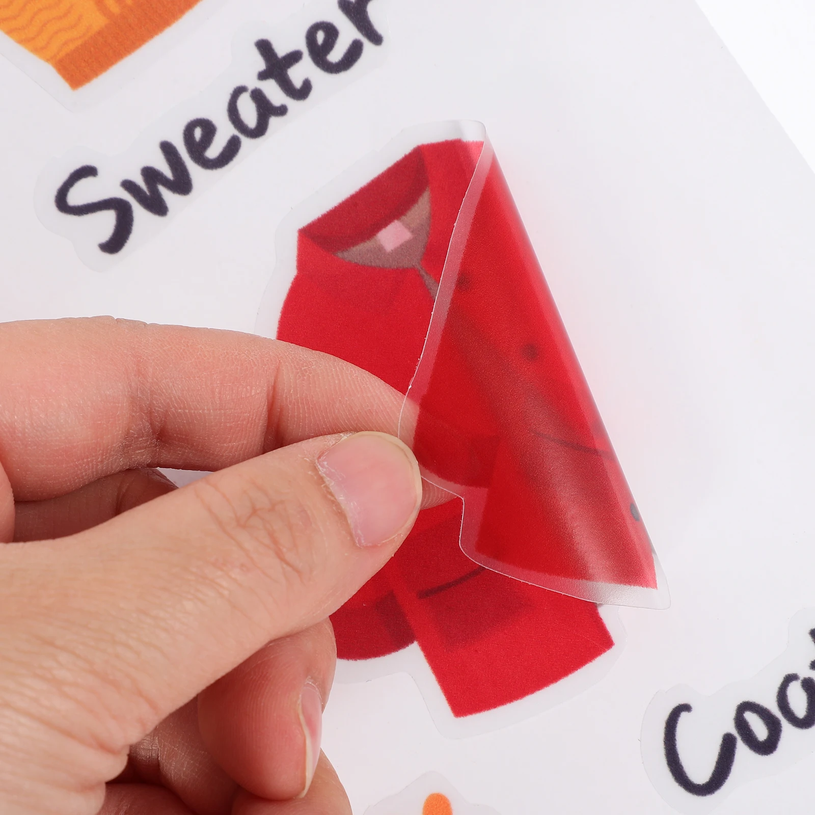 

1Set Wardrobe Stickers for Clothes Pre-Printed Label Sticker Easy Application Clothing Labels for Drawers Organization DIY