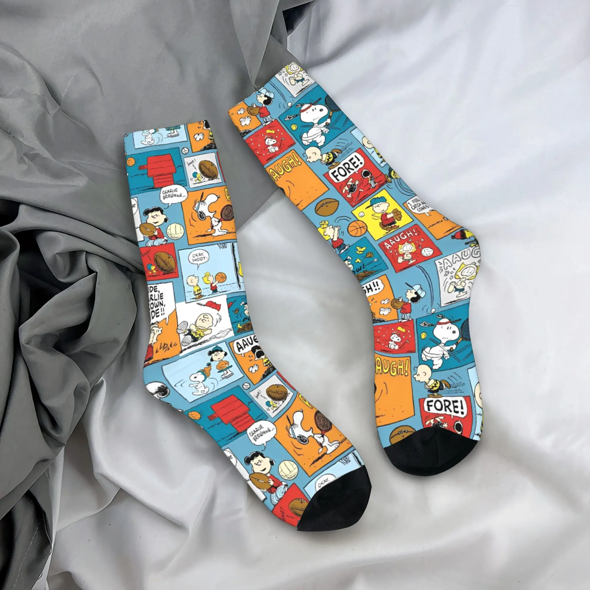 

Осенне-зимние забавные мужские и женские носки с рисунком снупи, впитывающие пот носки для экипажа