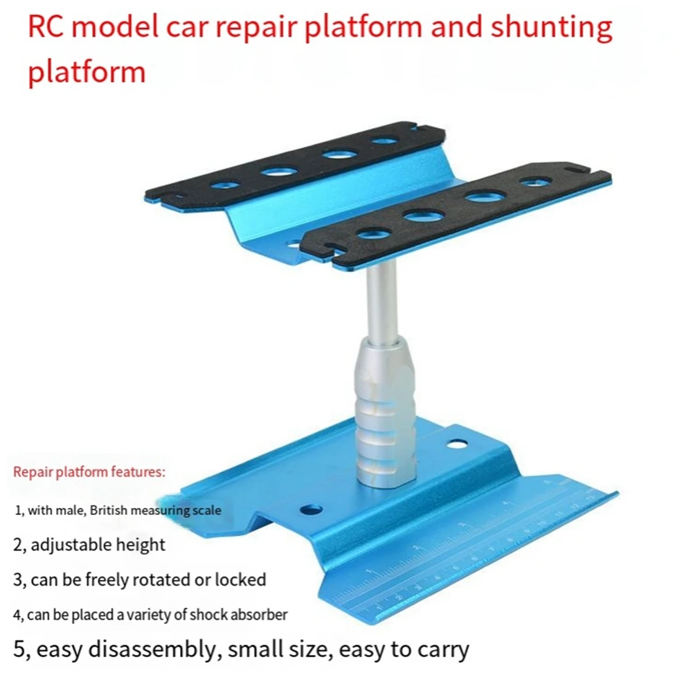 Model Car Repair Station Rotating Station Off-Road Climbing Vehicle Repair Station Dark Blue