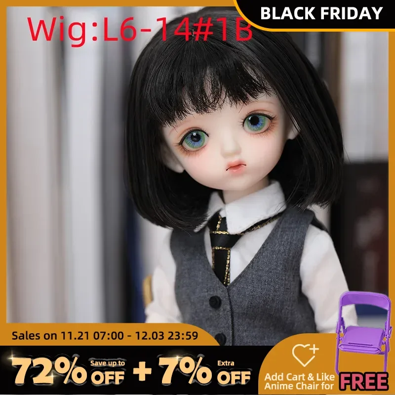 Clearance BJD Wig 1/6 Long And Short Hair High Temperature For BJD Dolls 6-7 inch For Boy Girl Doll Accessories Doll Wig