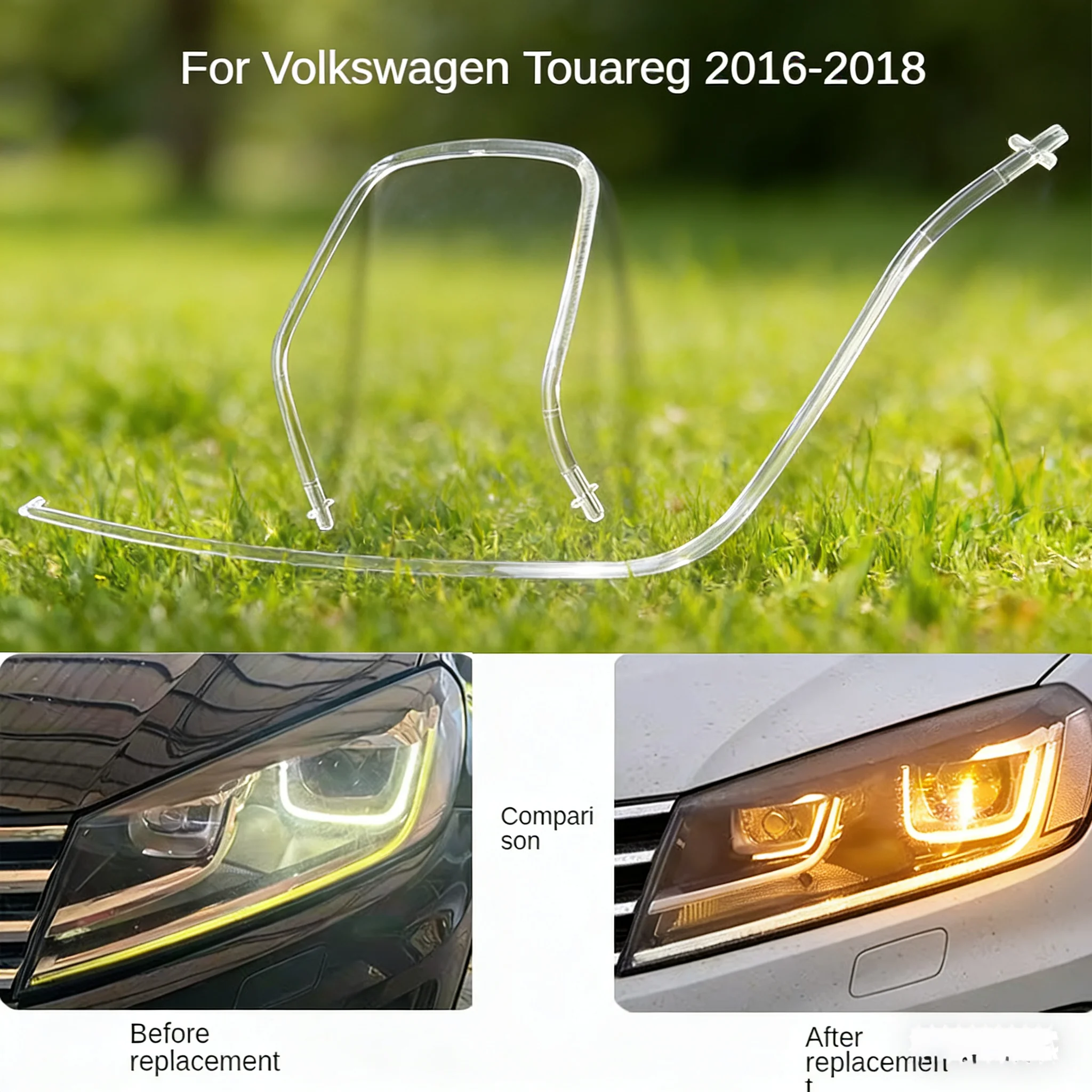 

For Volkswagen Touareg 2016-2018 DRL Light guide plate Light guide tube Headlight Daytime Running Light Guide Angel Eye