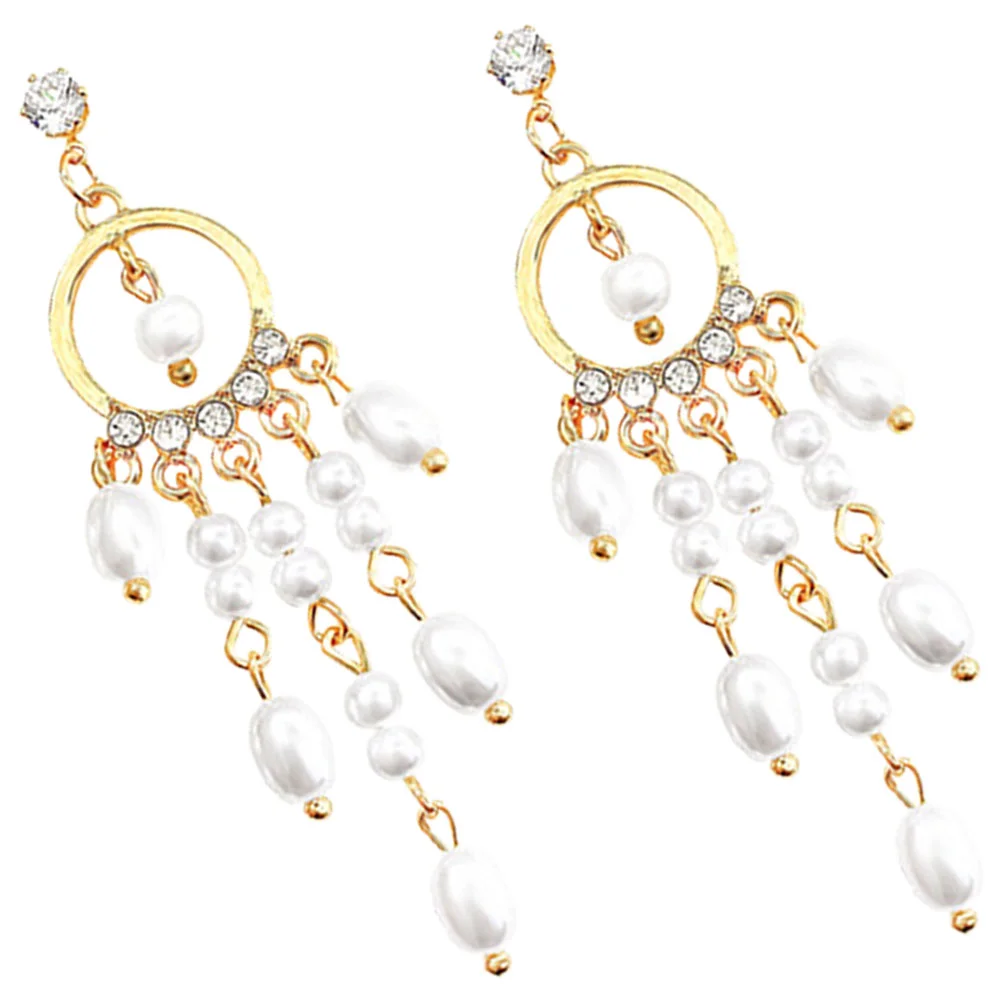 Boucles d'oreilles pompon perle pour femme, Zmonds on recruted Ling, Dangle Miss, 216.239.Pearl