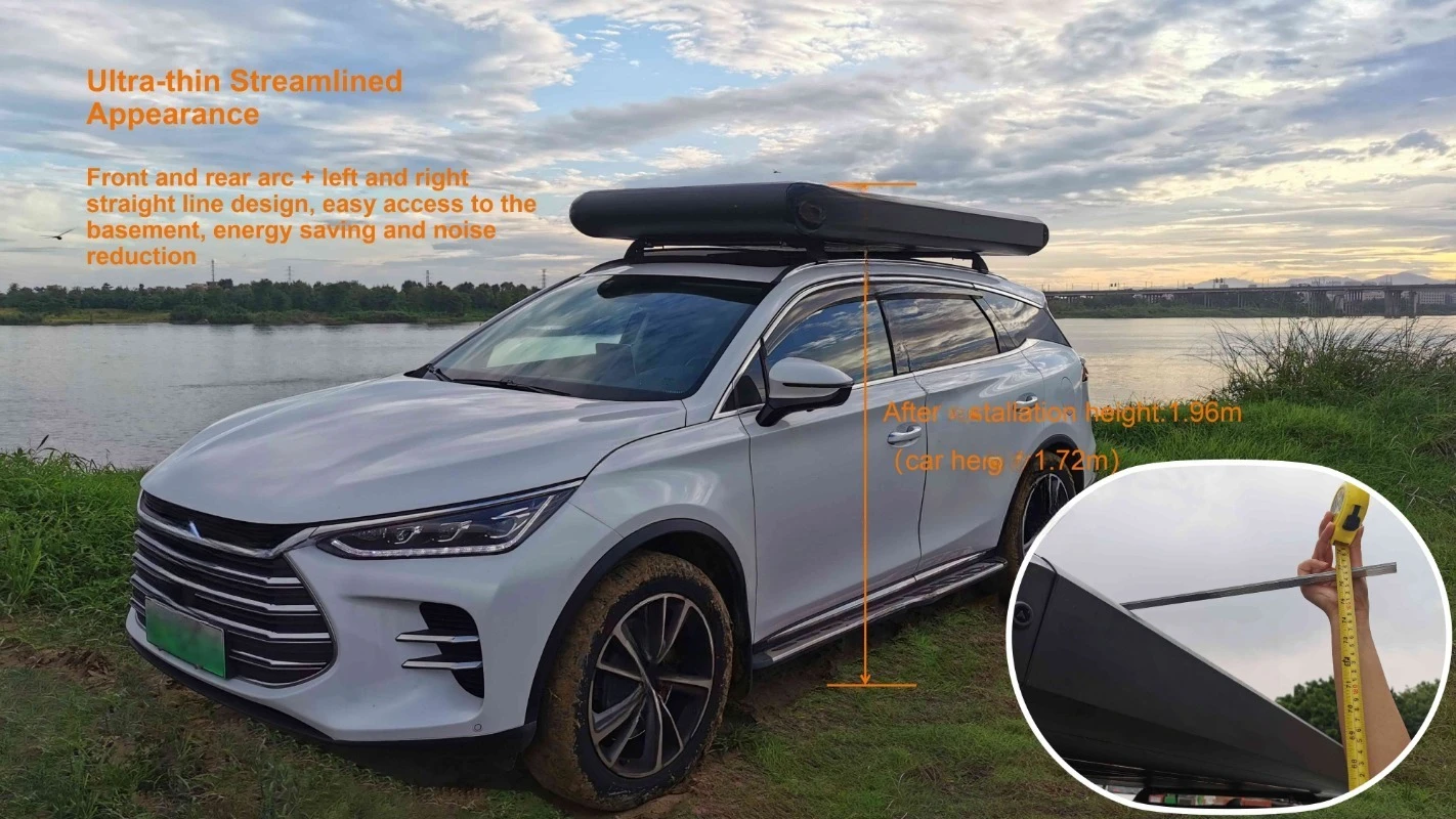 Luxury Carbon Fiber Hard Shell Roof Top Tent Waterproof 4x4 Off-road Customized Camping Car Rooftop Tent