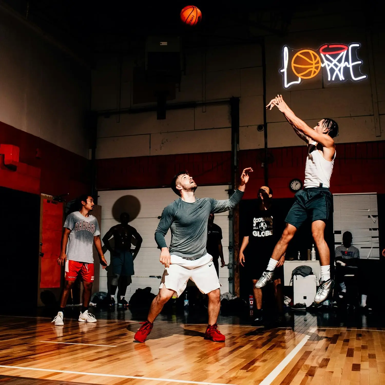 Love Basketball Neon Sign USB Dimmable Basketball Hoop LED Neon Light for Bedroom Sport  Man Cave Game Room Party Decor Gift