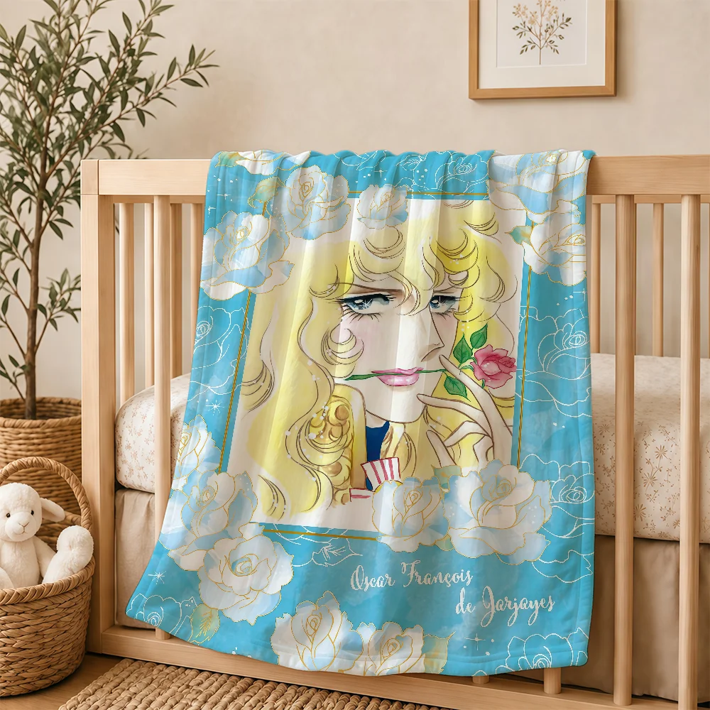 Manga Anime Rose Of V-Versailles Blanket For Plush Throw Soft Warm Knee For Bedroom Living Room Bed Sofa Camping Picnic Office