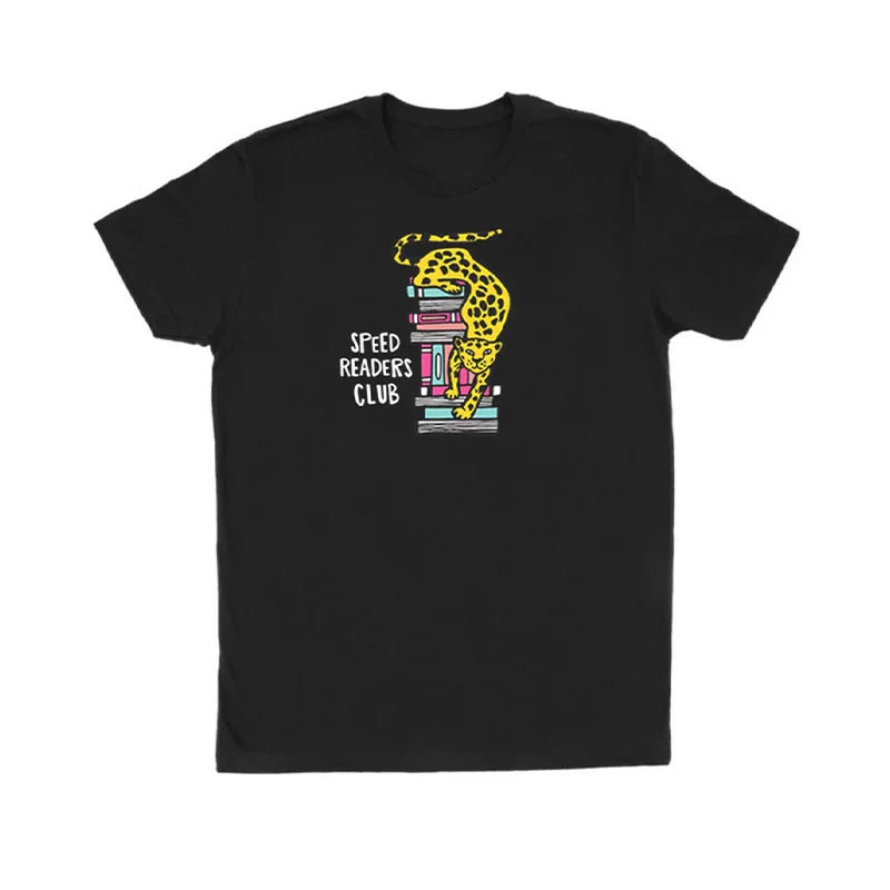 Camiseta de Manga Corta con Estampado de Libros de la Serie Literaria Speed Res Club, Estilo Americano Informal, de Algodón, para Jóvenes, Moda de Verano