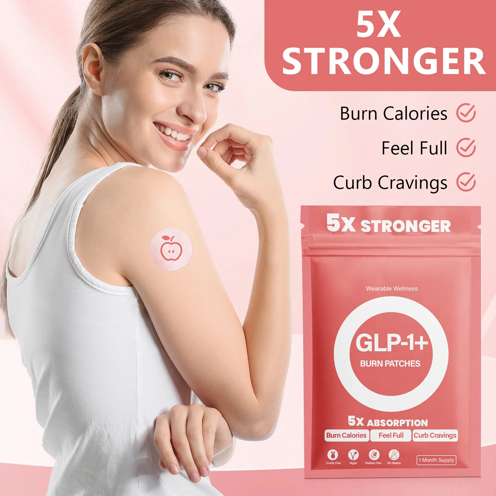 Body shaping and health patch, lightweight body, slimming and shedding small belly apple patch, with long-lasting slimming effec