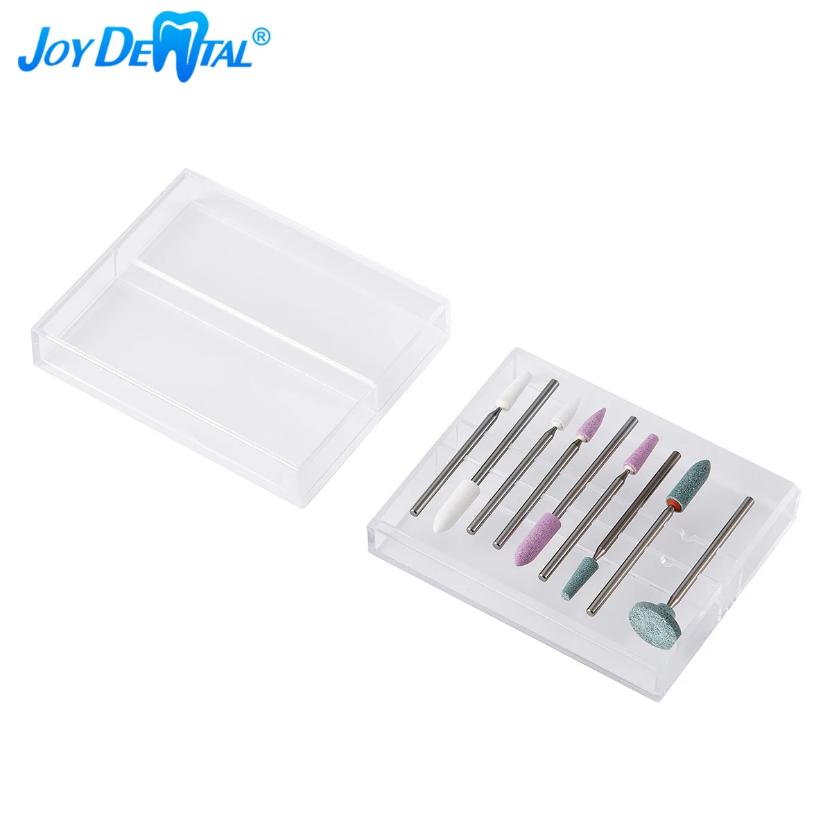 JOYDENTAL 9Pcs/Box Dental Polishing Stones HP for Ceramic Metal Composite White Green Pink HP 2.35mm Dentistry Material