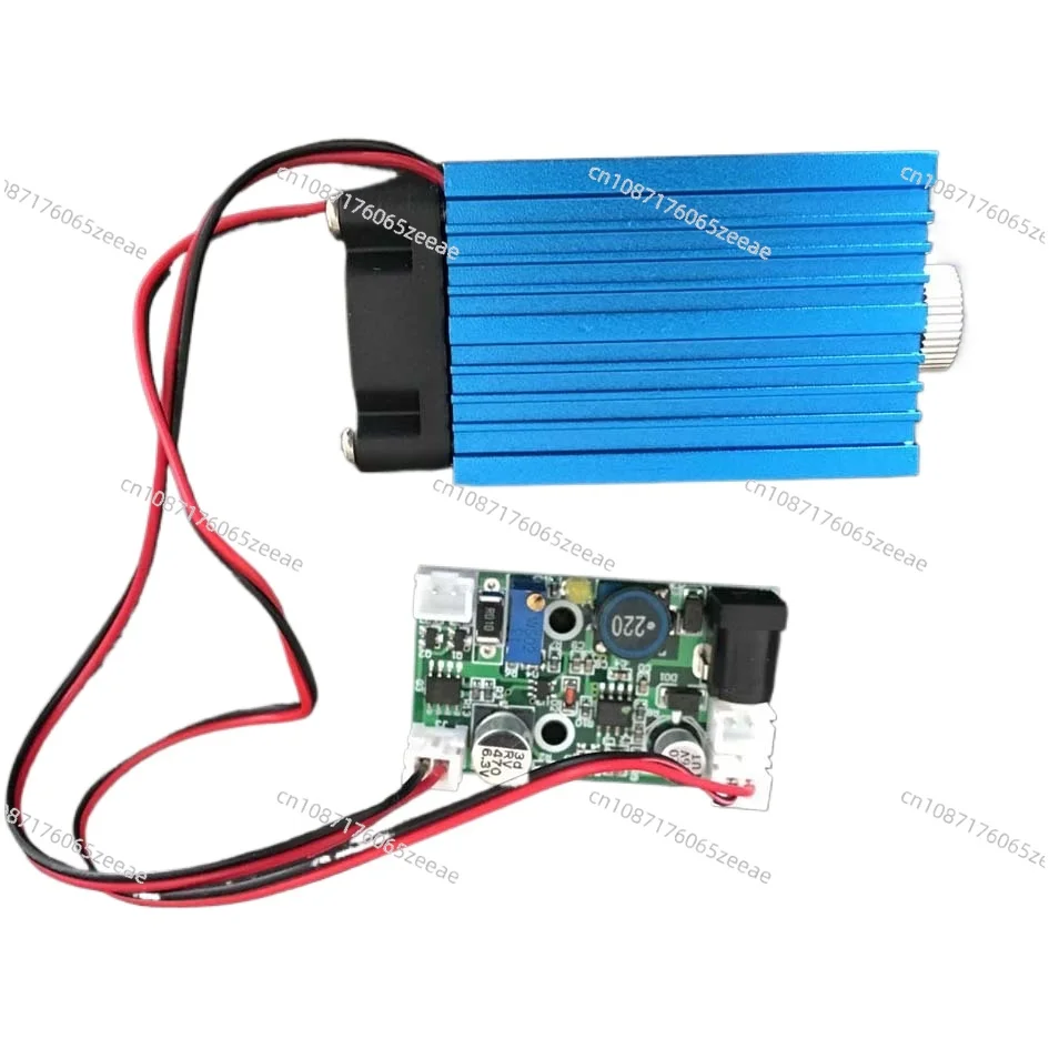 12V 465nm2.9W light spot size adjustable pure blue high power laser module, partial sky blue laser