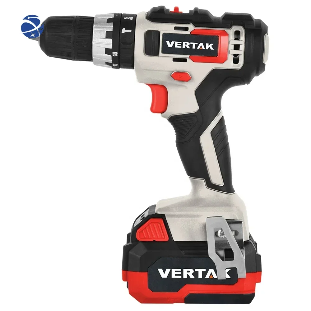 

Vertak Cordless 20V Lithium Battery Power Hand Drill Machine Multifunctional Screwdriver 22Nm Torque Electric Double Speed Drill