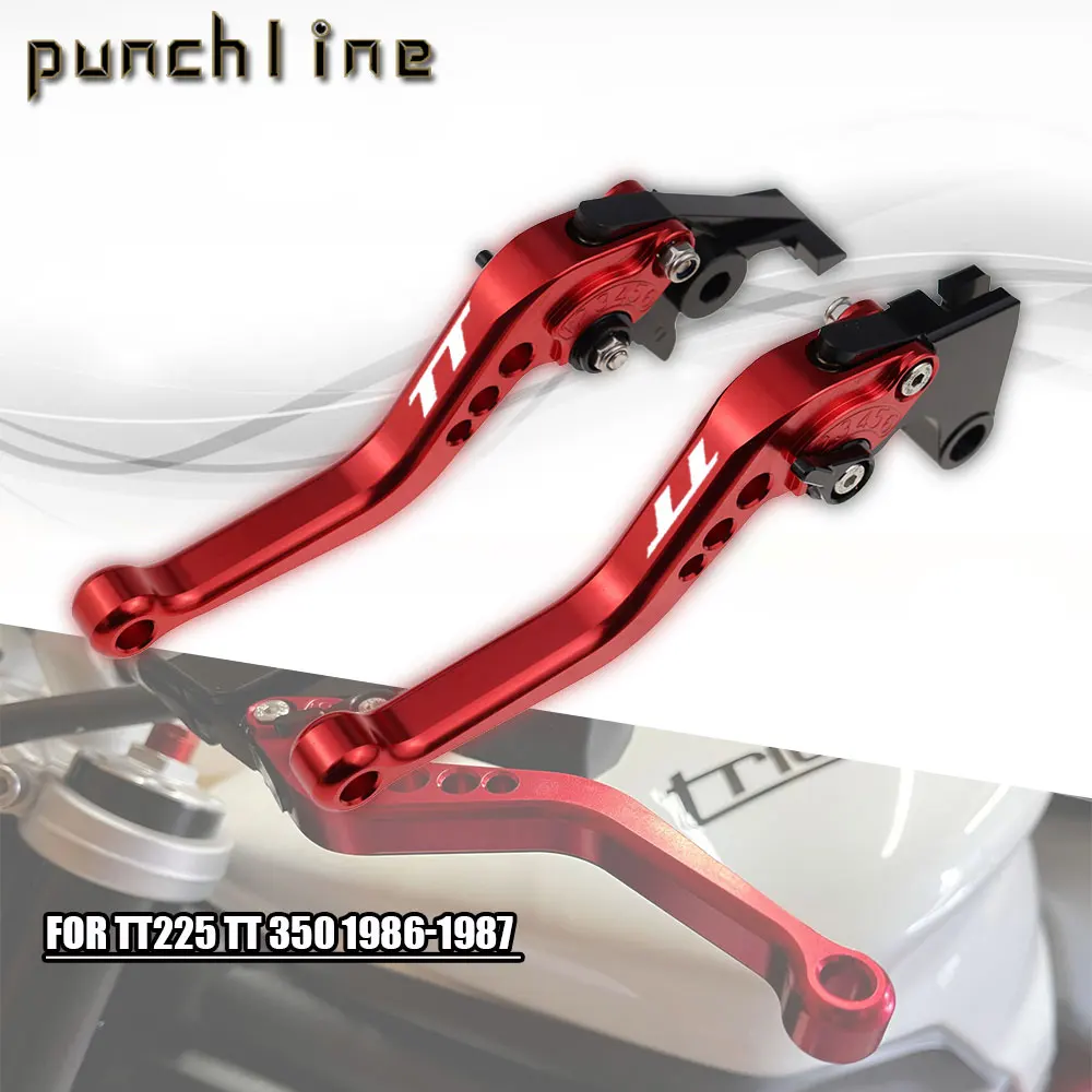 Fit For TT225 TT 350 1986-1987 Short Brake Clutch Levers  TT 600 TTR-250 Motorcycle CNC Accessories Adjustable Handle Set