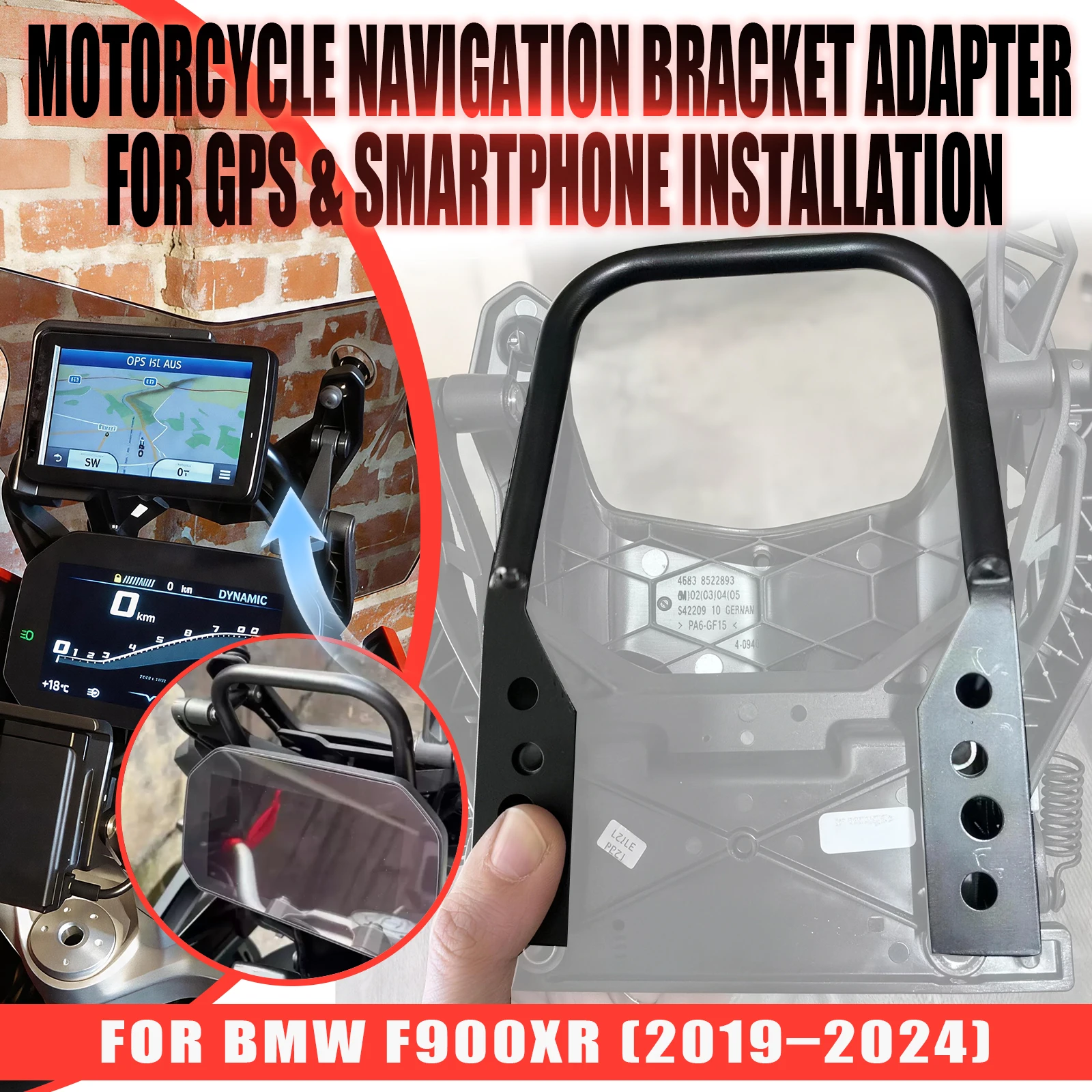 Motorcycle Windshield Stand Holder Phone GPS Navigation Plate Bracket Mount Support For F900XR F 900 XR 2019 2020 2021-2024
