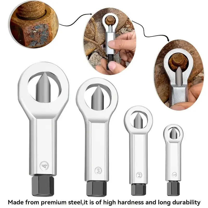 

Professional Nut Breaker Tool Set 12 To 27Mm Heavy Duty Wrench For Rusted And Damaged Nut Removal For Auto Repair