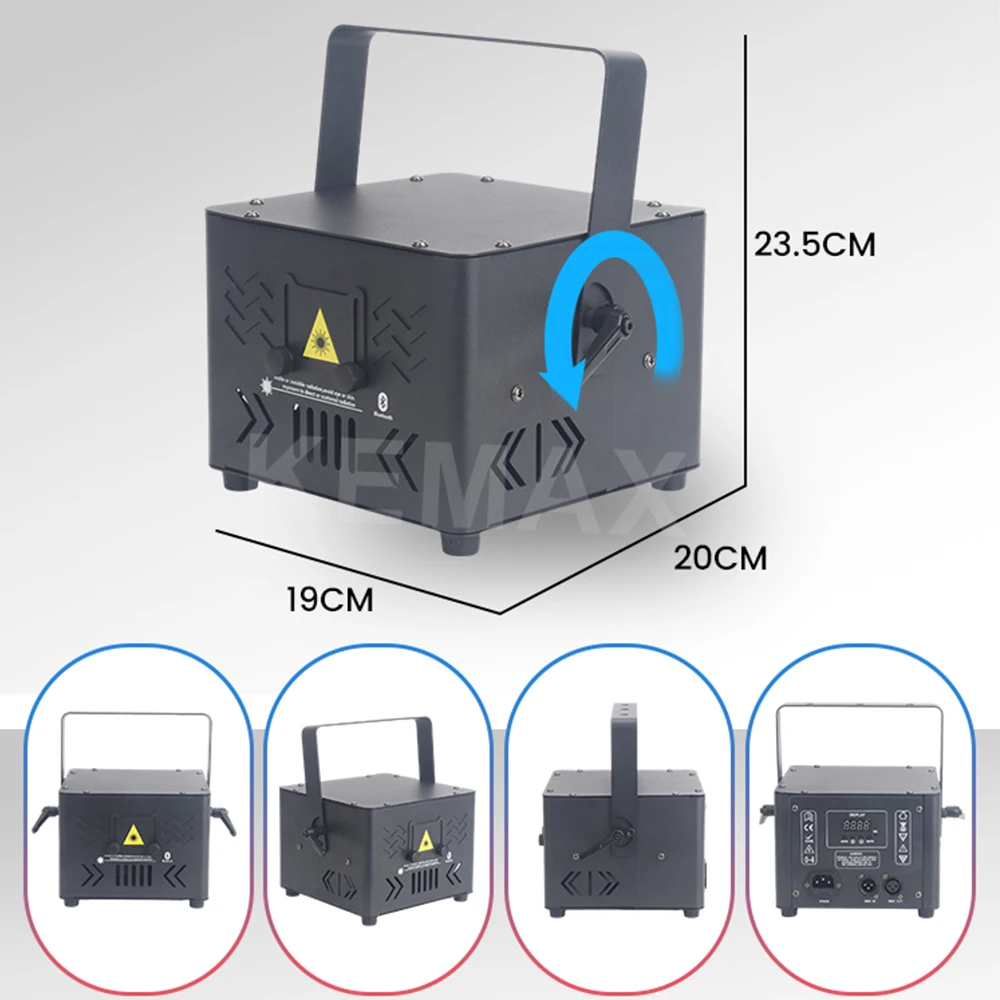 Bluetooth lazer luz 3w 5w app controle animação cubo laser projetor dmx feixe scanner dj luzes de palco para festa boate bar