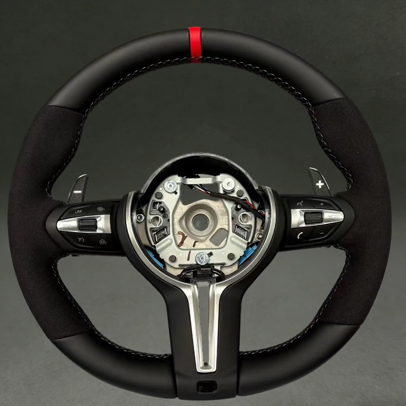 

Руль с красной центральной линией для BMW F30 F2 F23 F35 F20 3, 4, 5 серий, черный, с доставкой, Plug and Play