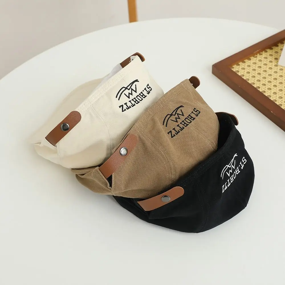 

Street Style Sun Protection Retro Embroidery Hat Sunscreen Rough Edge Newsboy Cap Korean Style Adjustable Travel
