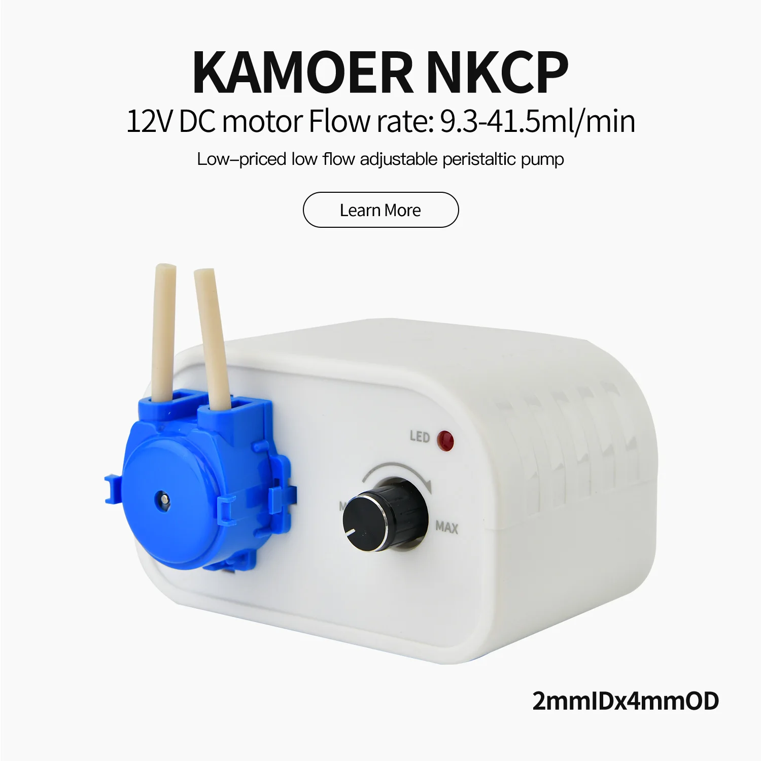 Kamoer NKCP Peristaltic Pump 12V Dispensing Filling Machine Dosing Pump Adjustable Flow Rate Low Noise Low Flow for Laboratory